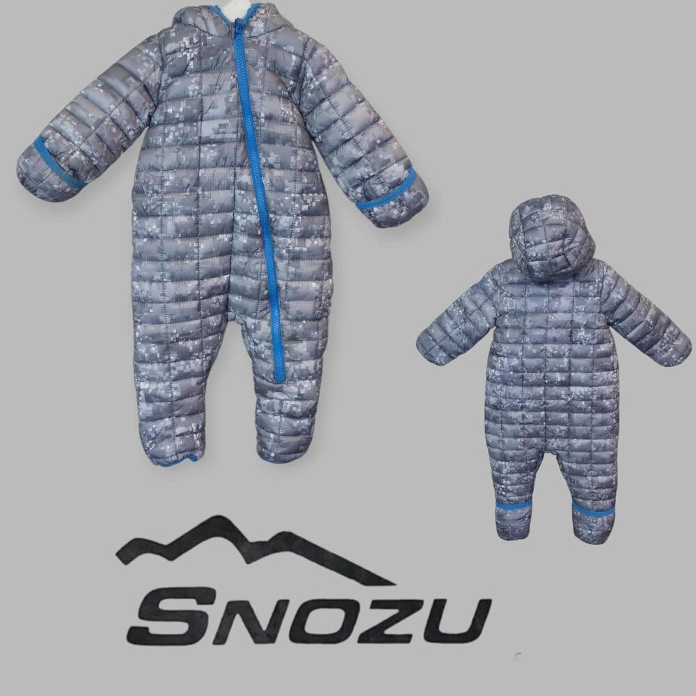Snozu Gray  Weather Resistant   Hooded Winter Snowsuit Jacket Infant 9-12 months